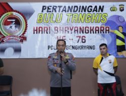 Polres Bengkayang Meriahkan Hari Bhayangkara Dengan Pertandingan Bulu Tangkis