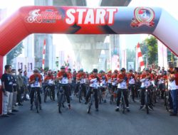 Sambut HUT Bhayangkara Pangdam XII/Tpr Gowes Bersama Forkopimda