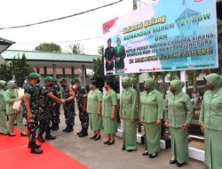 Kunjungan Kerja Perdana, Danrem 121/Abw Beserta Ibu Disambut Antusias Keluarga Besar Kodim 1203/Ketapang