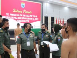 Kasdam XII/Tpr Pimpin Sidang Parade Caba PK TNI AD Reguler Pria dan Keagamaan Panda Pontianak