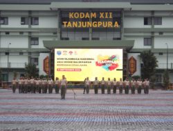 Gelorakan Semangat Olahraga, Prajurit dan PNS Kodam XII/Tpr Peringati HAORNAS ke-39