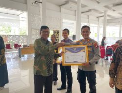 Polres Kayong Utara Terima Piagam Penghargaan Kategori Capaian Kinerja Keuangan Pusat Semester I Tahun 2022