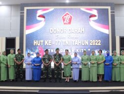 Peringati HUT ke-77 TNI, Kodam XII/Tpr Laksanakan Bakti Sosial Donor Darah