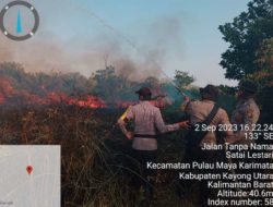 Polsek Pulau Maya Karimata Laksanakan Ground Check Hotspot Karhutla Hari Ke 2 di Desa Satai Lestari Ke.Pulau Maya