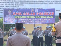 Kapolres Ketapang Pimpin Apel Gelar Pasukan Operasi Zebra Kapuas 2023