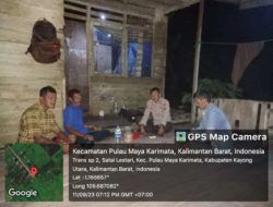 Berdialog Bersama Warga Desa Satai Lestari, Anggota Polsek Pulau Maya Karimata, Pastikan Merespon Curhatan Warga Masyarakat.