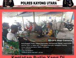 Antisipasi Gangguan Kamtibmas, Polsek Pulau Maya Karimata Tingkatkan Patroli Dan sambagi warga.