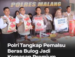 Polres Malang Ungkap Jaringan Pemalsu Beras Bulog