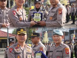 Kapolres Ketapang Pimpin Upacara Wisuda Purna Bhakti Dua Anggota Polres dan Sambut Bintara Remaja